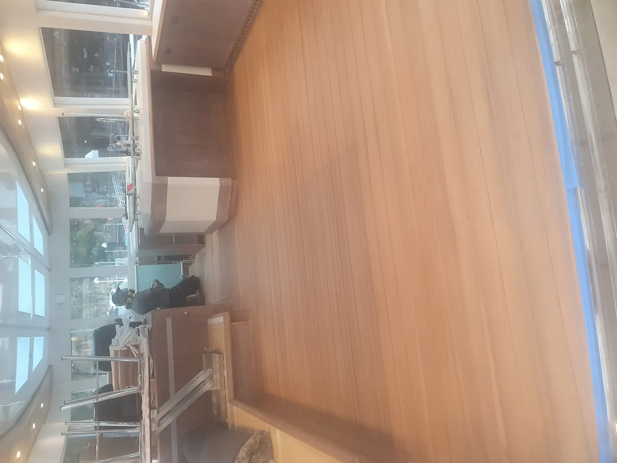 Sanding a hardwood floor