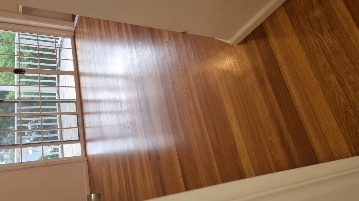 Glossy polished floor